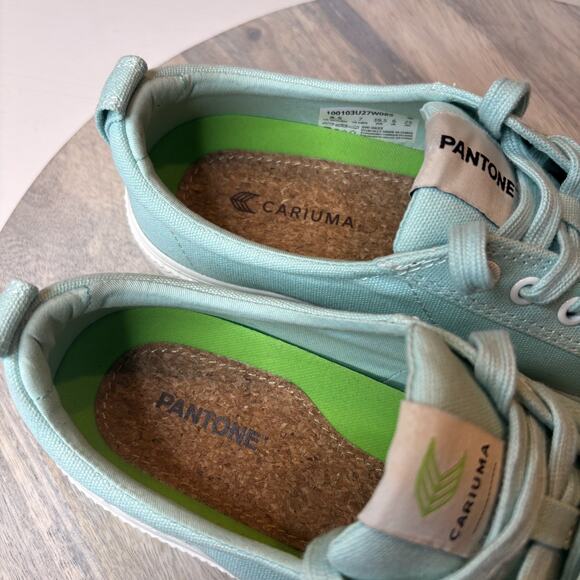 Cariuma Pantone Blue Women's Eggshell Blue Canvas Sneakers US Size 8.5 - Picture 8 of 10